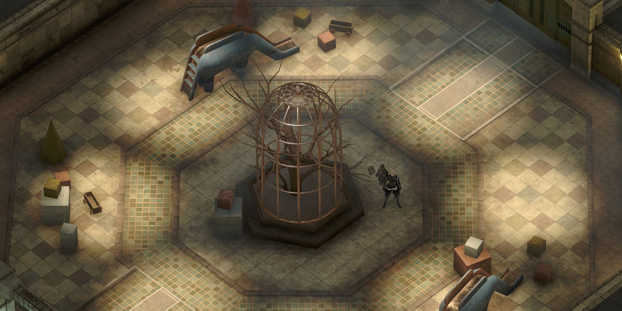Nier Replicant - An Example Of The Experimental Nature Of The Game When The Camera Goes Isometric For A Section
