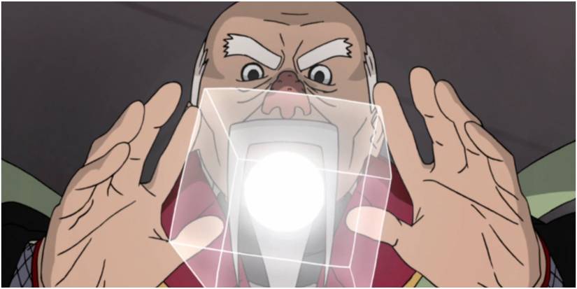 Ohnoki Using Dust Release On Sasuke in Naruto