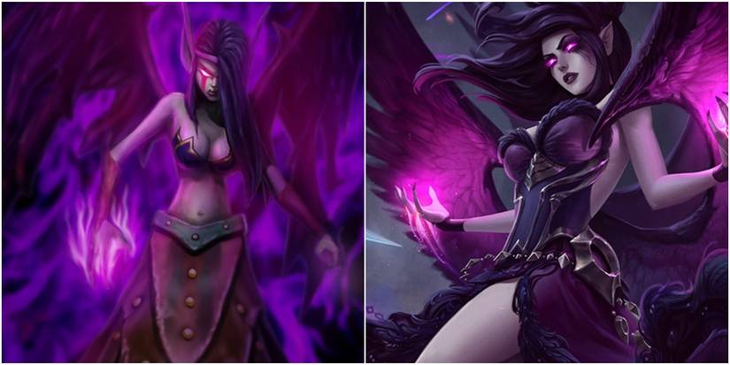 Morgana's Original & Current League of Legends splash art