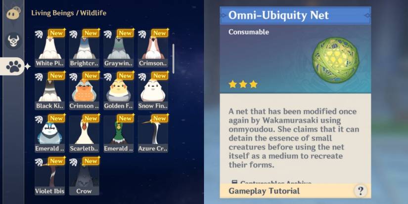 Omni-Ubiquity Net Gadget and Archive in Genshin Impact