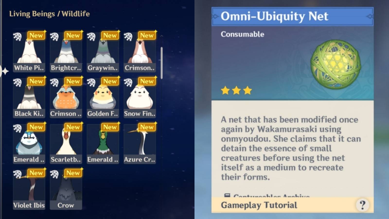 Omni-Ubiquity Net Gadget and Archive in Genshin Impact