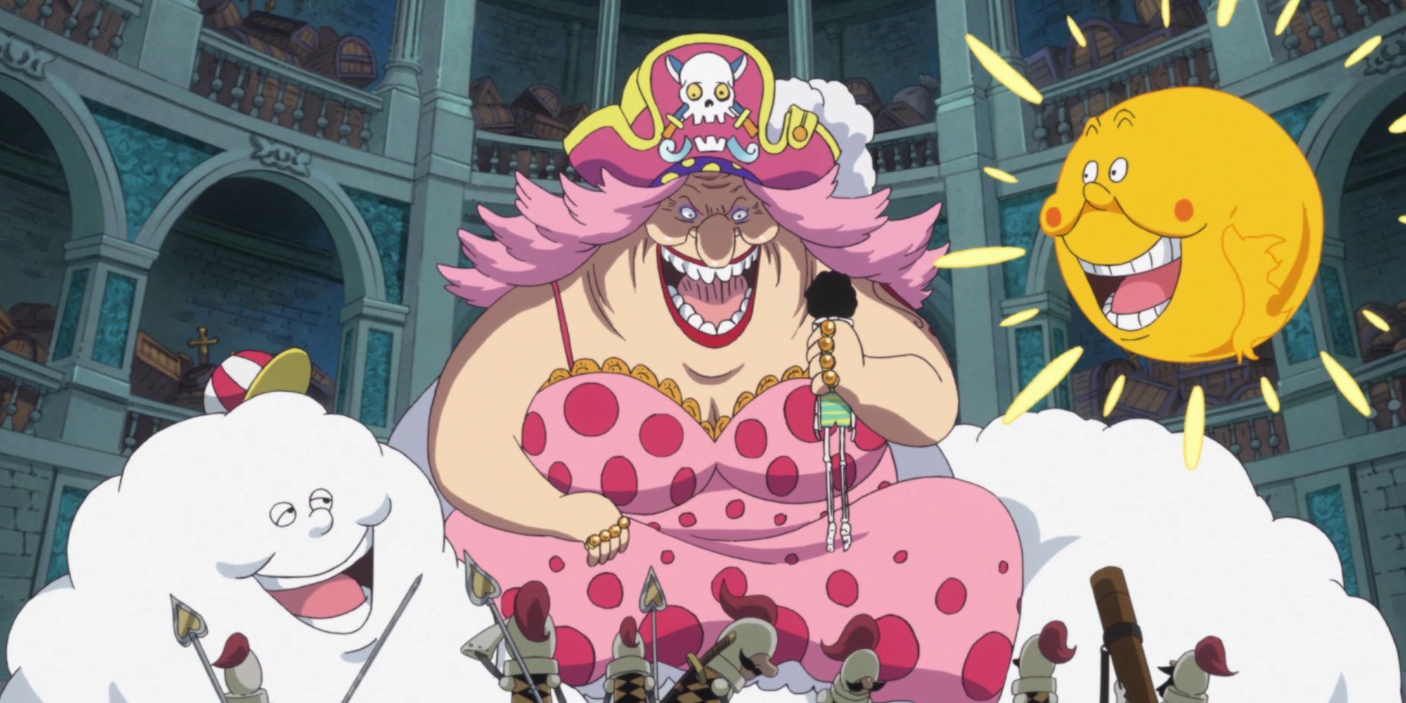 One Piece - Big Mom Holding Brook Hostage With Her Three Main Homies