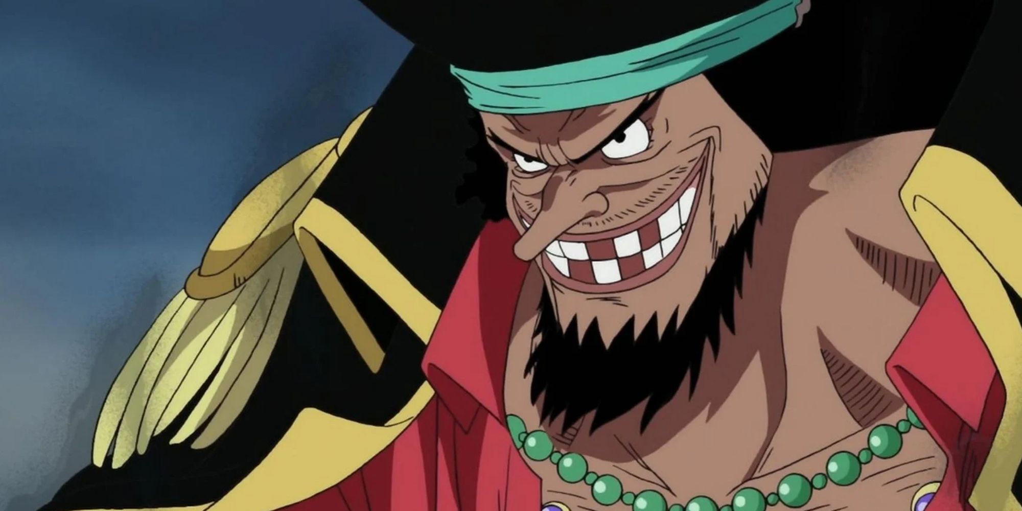 One Piece - Черная Борода бросает на кого-то свой классический подлый взгляд