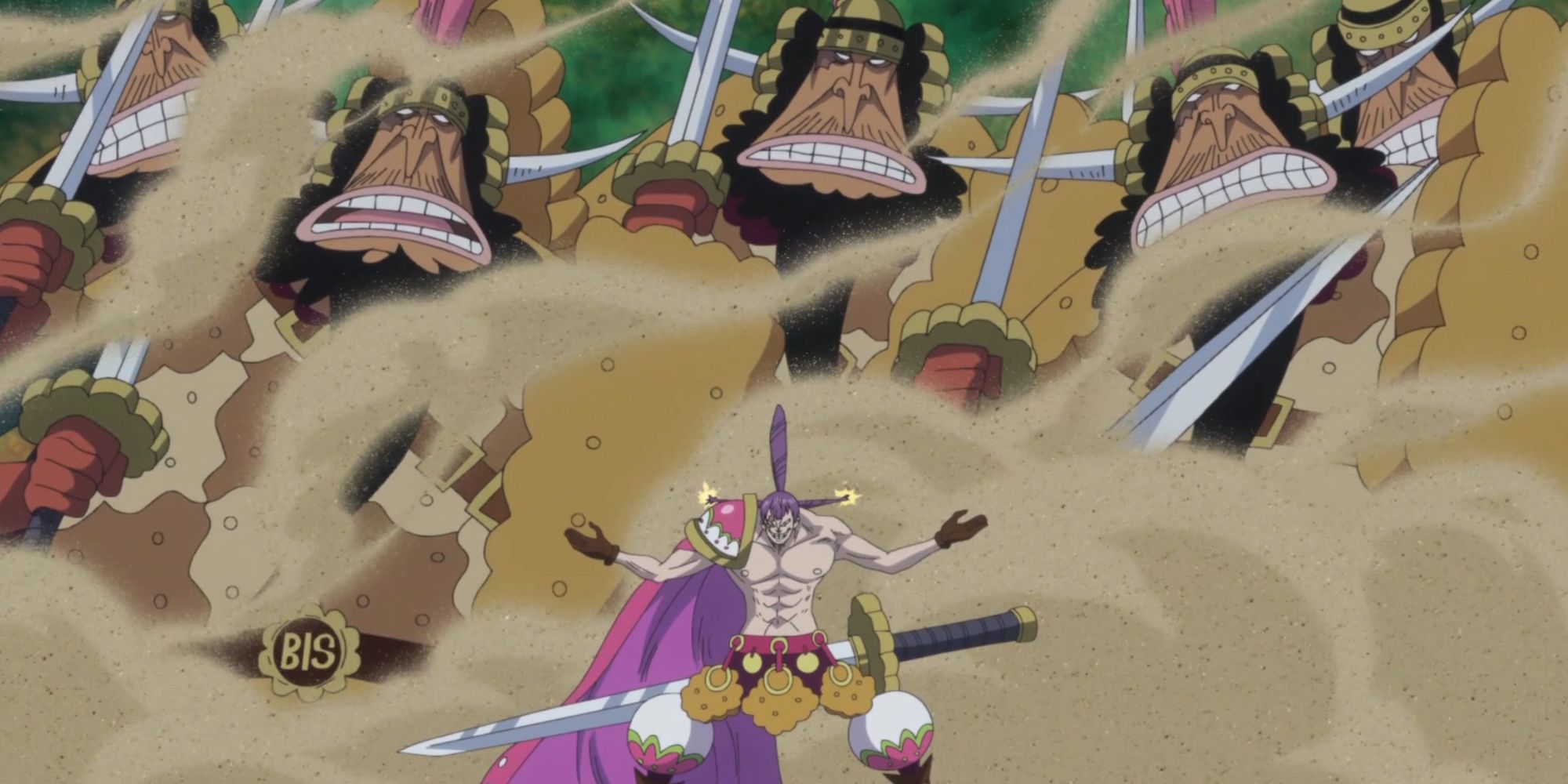 One Piece - Charlotte Cracker Making More Biscuit Soldiers With His Devil Fruit