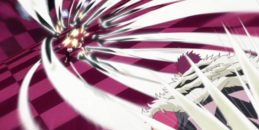 One Piece - Charlotte Katakuri Barraging Luffy With Punches