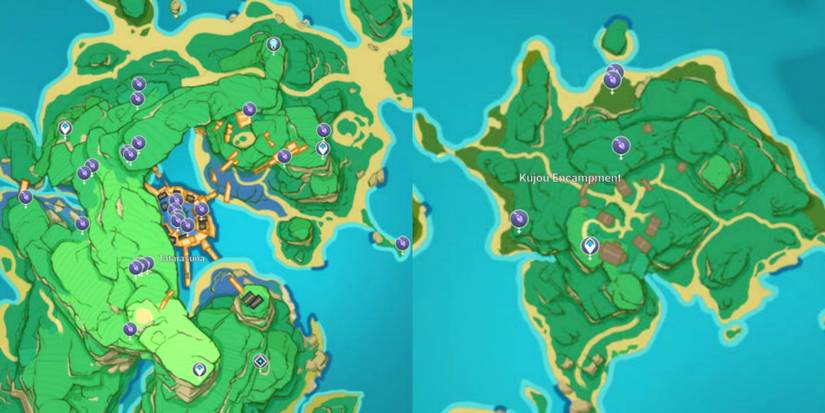 Onikabuto Locations in Kannazuka Island