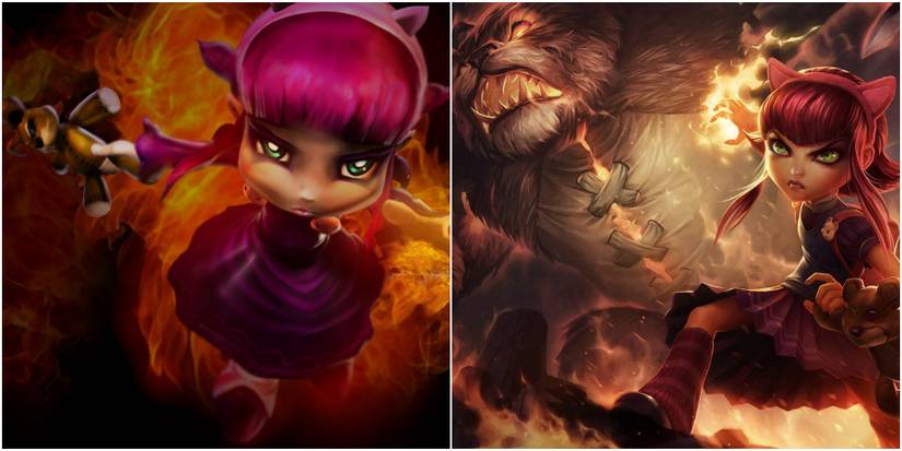Annie's Original & Current League of Legends splash art