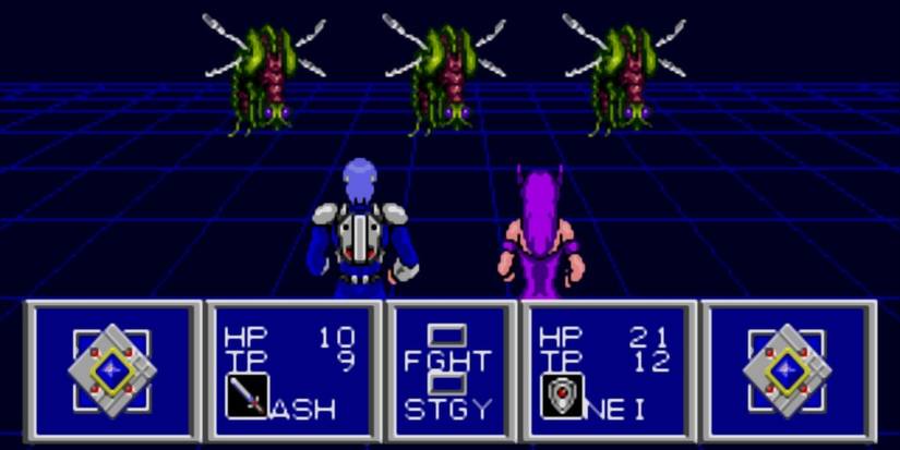 A battle in Phantasy Star II
