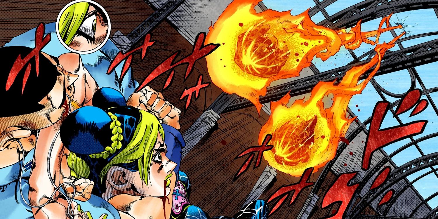 Planet Waves attacking Jolyne