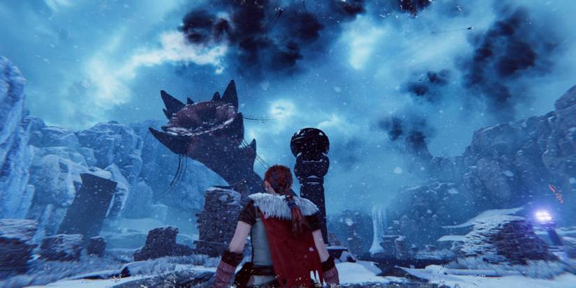 Fighting a boss in Praey for the Gods