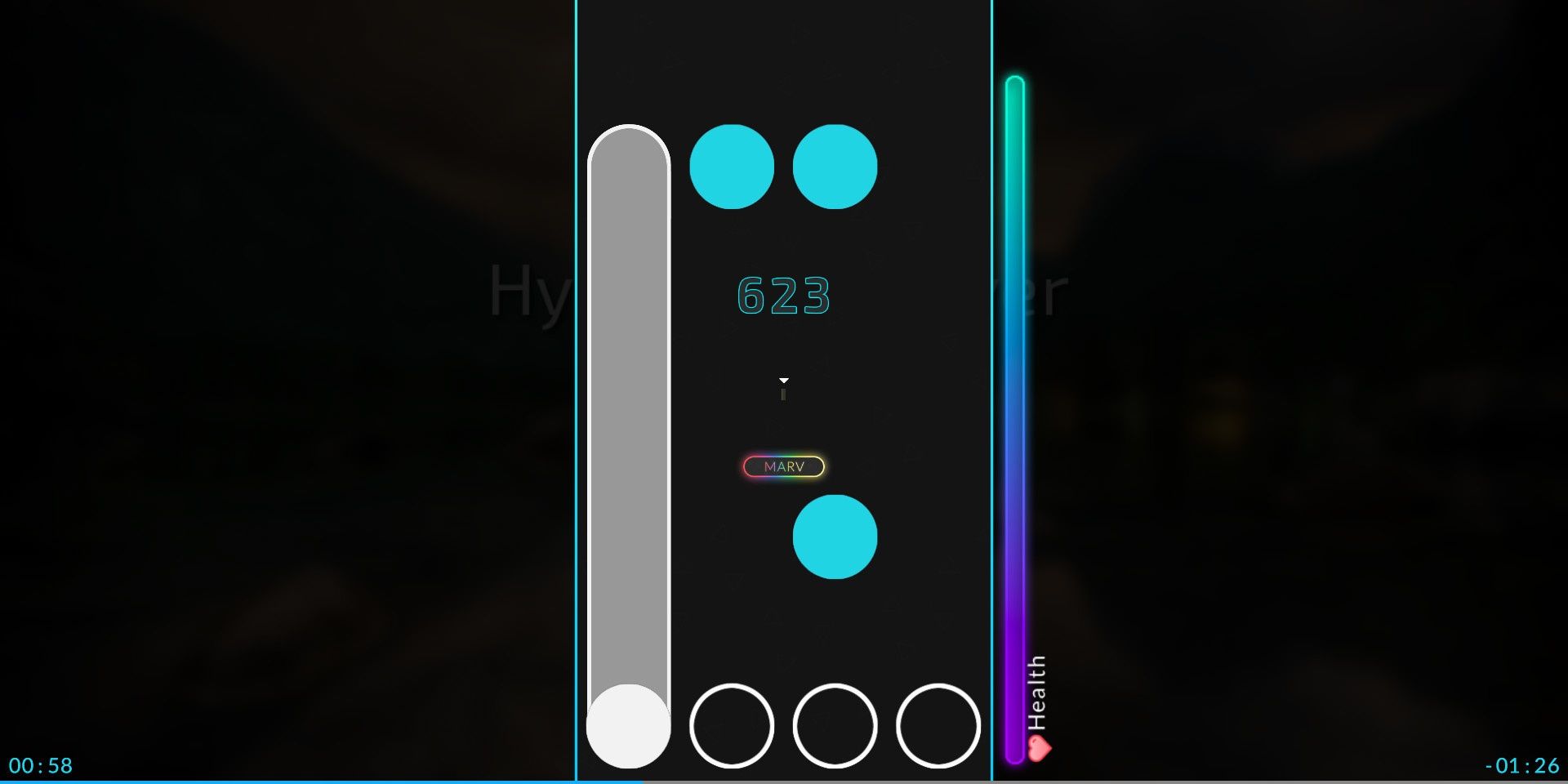 A sample stage in Quaver