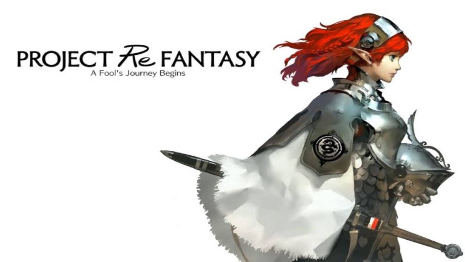 Project Re Fantasy art showing a red haired warrior holding a sword and a helmet