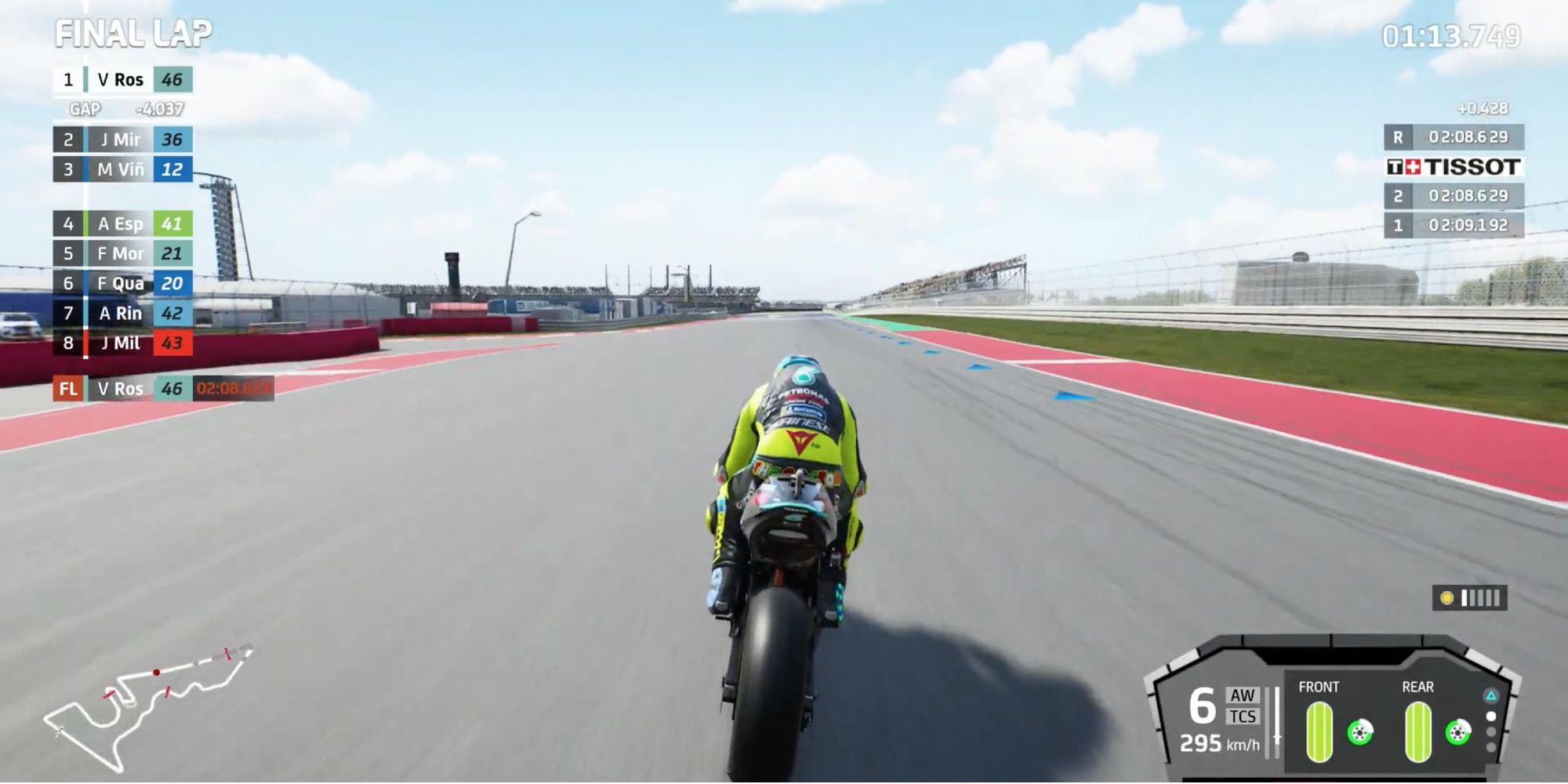 Реалистичные гоночные игры - MotoGP 2021 - Игрок едет на максимальной скорости