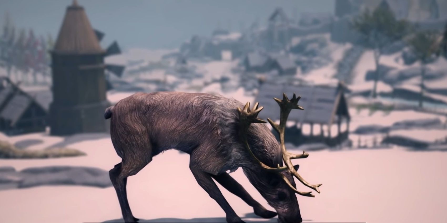 Elk and deer are chnged to reindeer via Reindeer of Skyrim mod