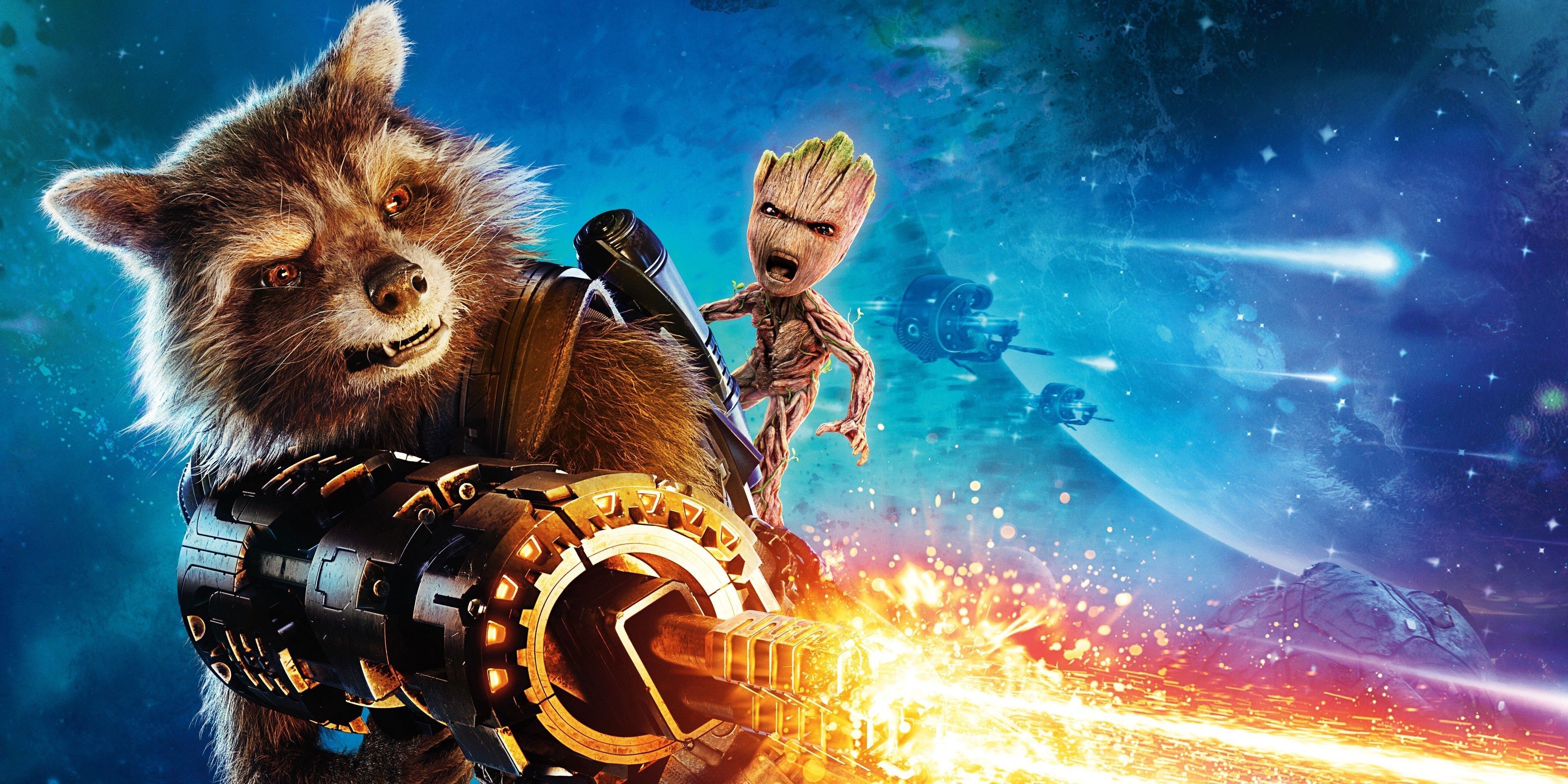 Rocket Racoon and Baby Groot Cropped