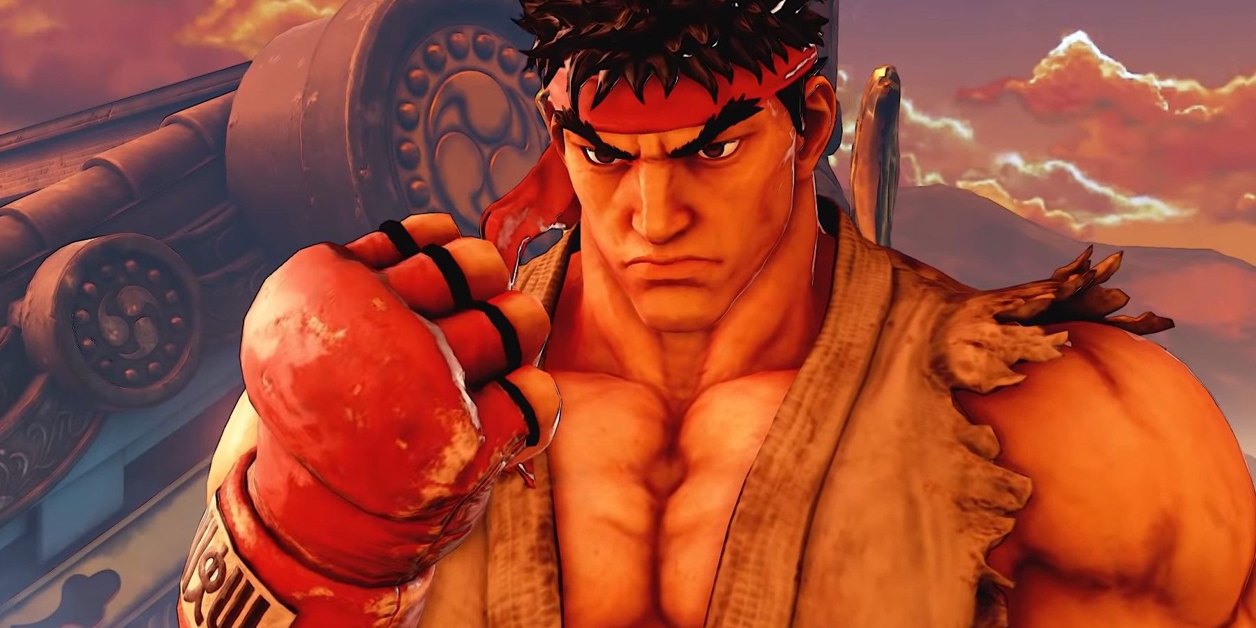 Ryu staring at his fist