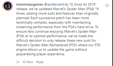 Insomniac Explains Why Spider-Man: No Way Home Suits Are Only Available for  Marvel's Spider-Man Remastered