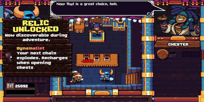 The shop from Shovel Knight Pocket Dungeon