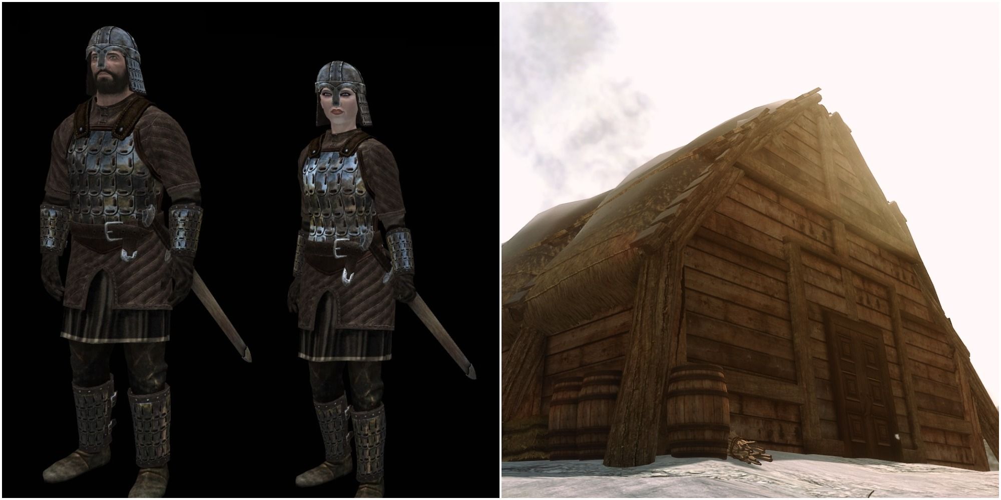 Skryim Viking Armor and House added via mods to transform the game into a Norse themed game