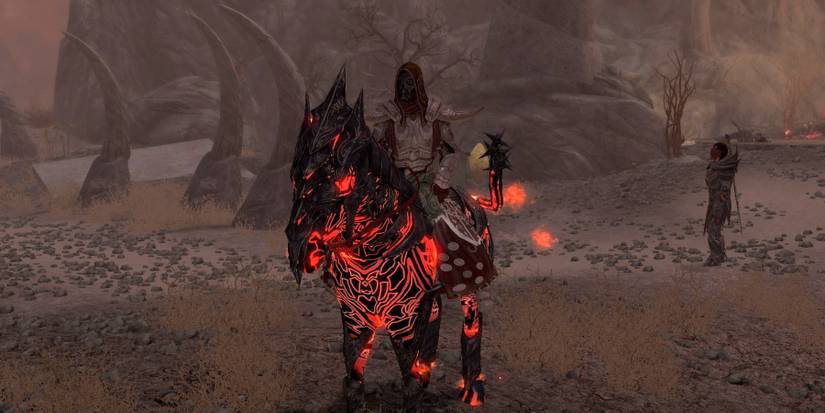 Skyrim Anniversary All New Mounts Horses Daedric Horse The Cause