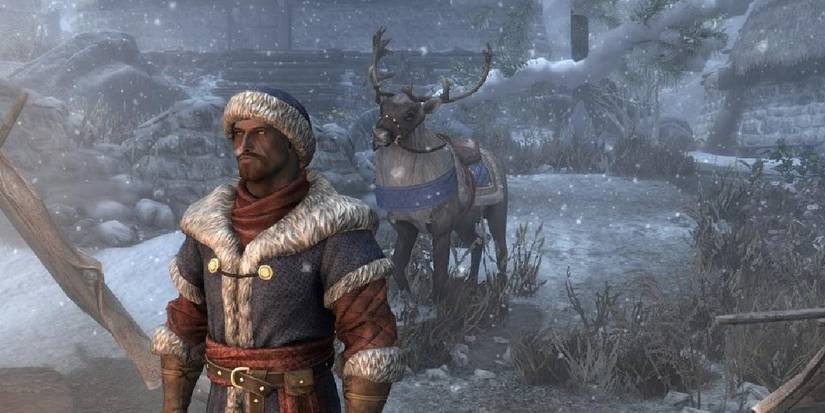 Skyrim Anniversary Saturalia New Mount Reindeer Clothing