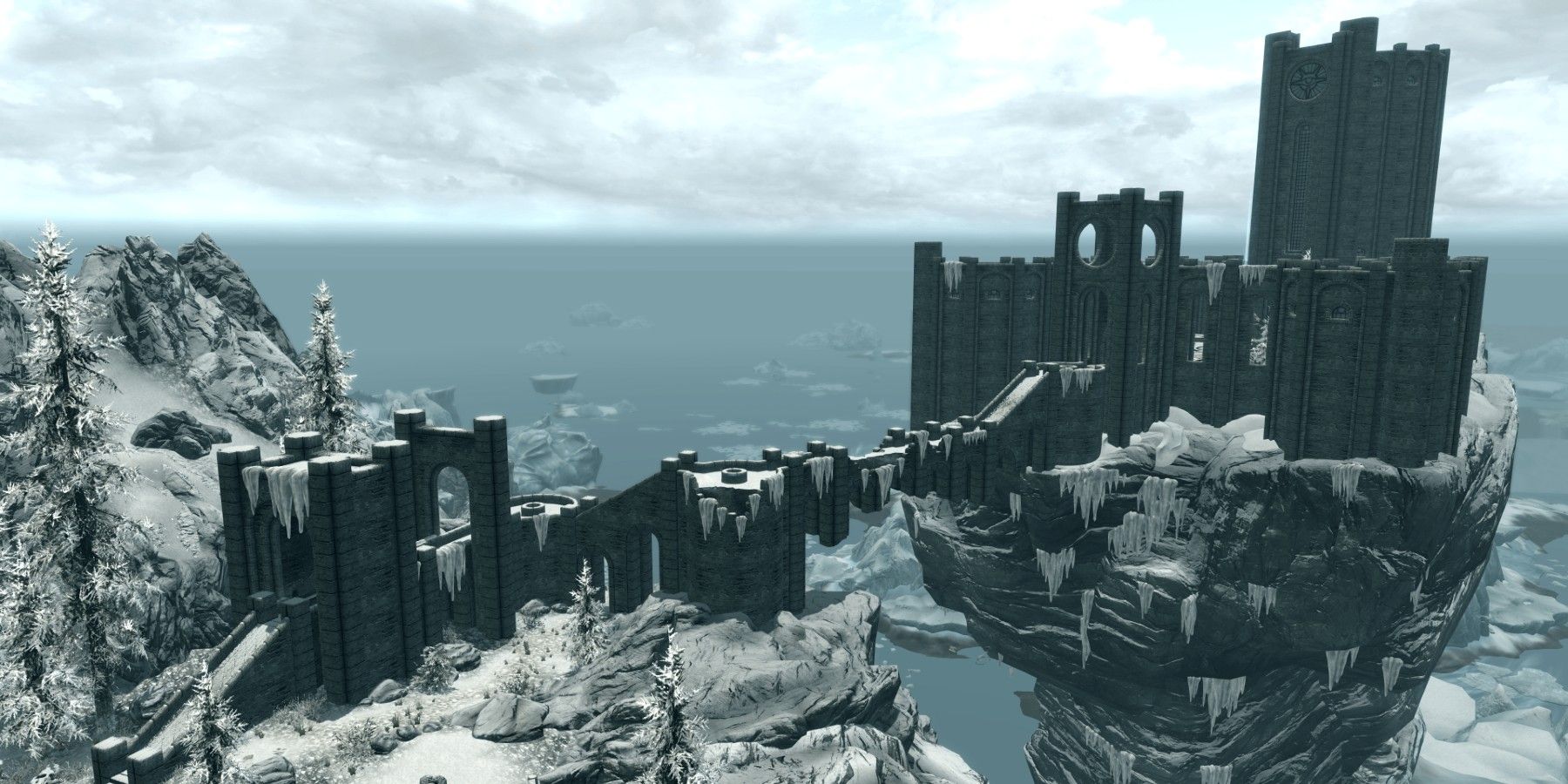 Skyrim Fan Builds Impressive College of Winterhold Recreation in Minecraft