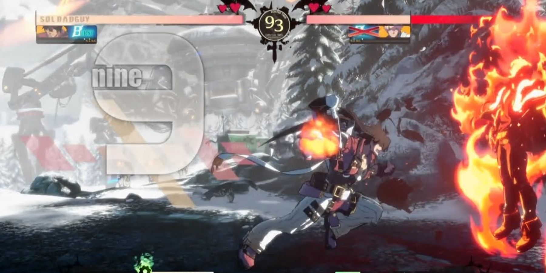 Sol Badguy doing a combo in Guilty Gear Strive