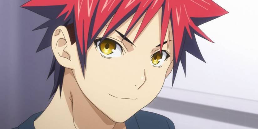 Soma Yukihira smirking and looking confident