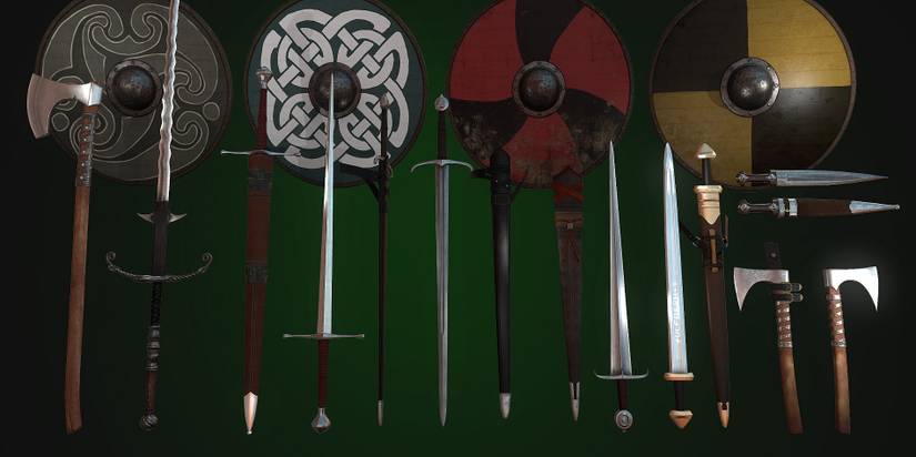 weapons and shields from the Somewhat historical weapons mod
