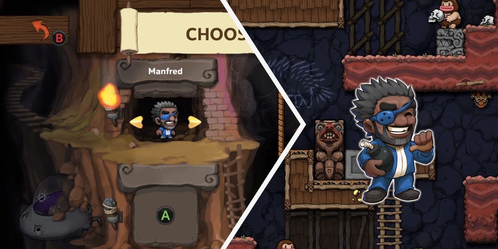 Spelunky 2 Manfred