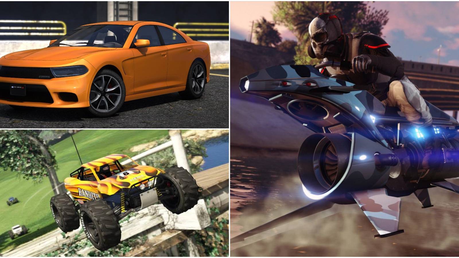 A Split Image Of Best GTA Online Vehicles