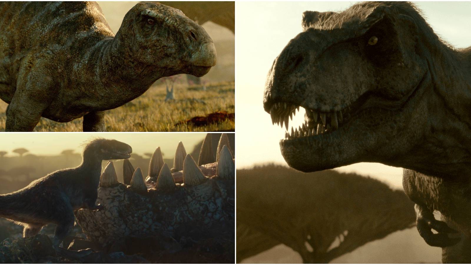 A Split Image Of Every Dinosaur In The Prologue