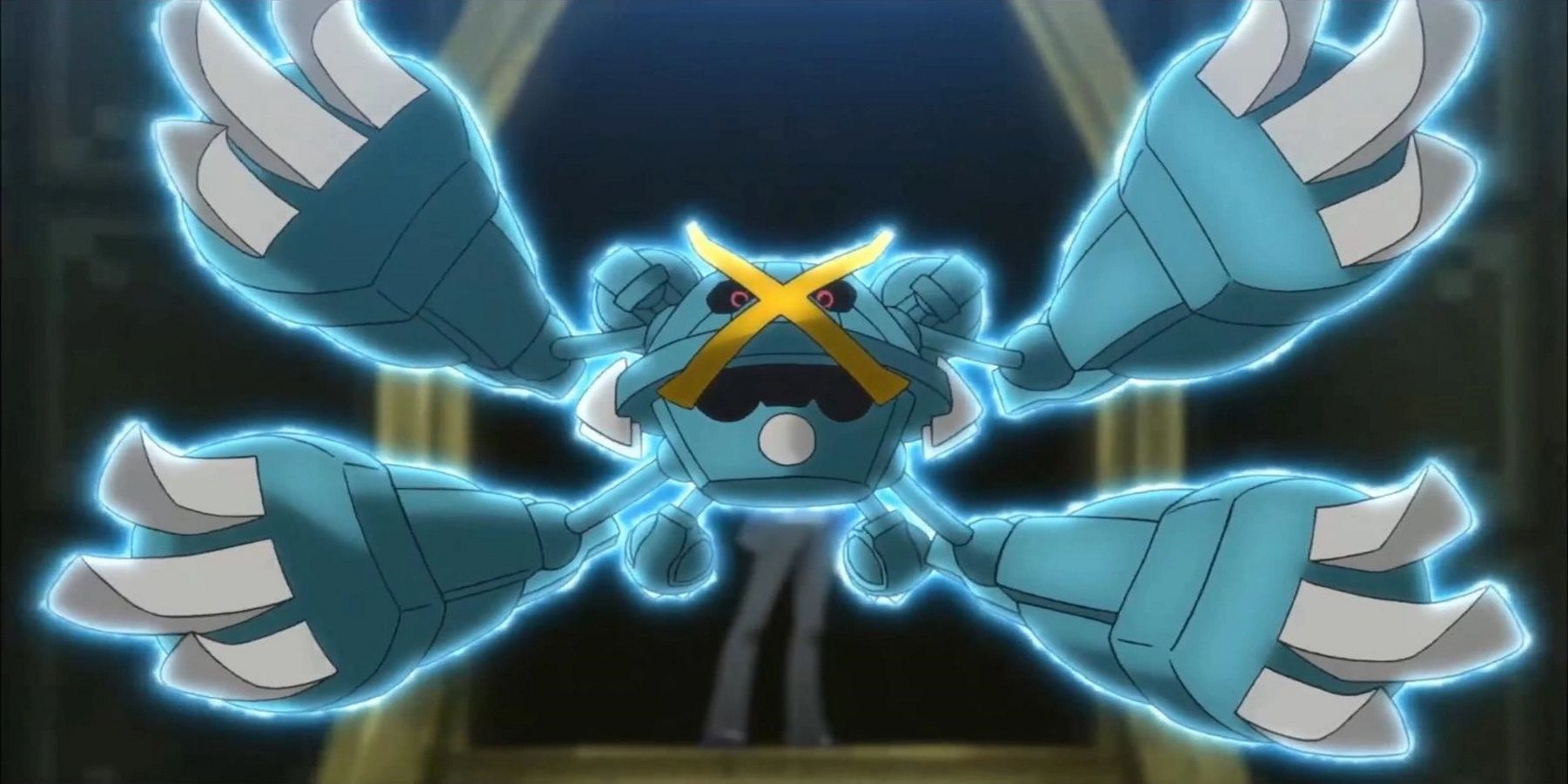 Steven Mega Metagross in Pokemon Anime