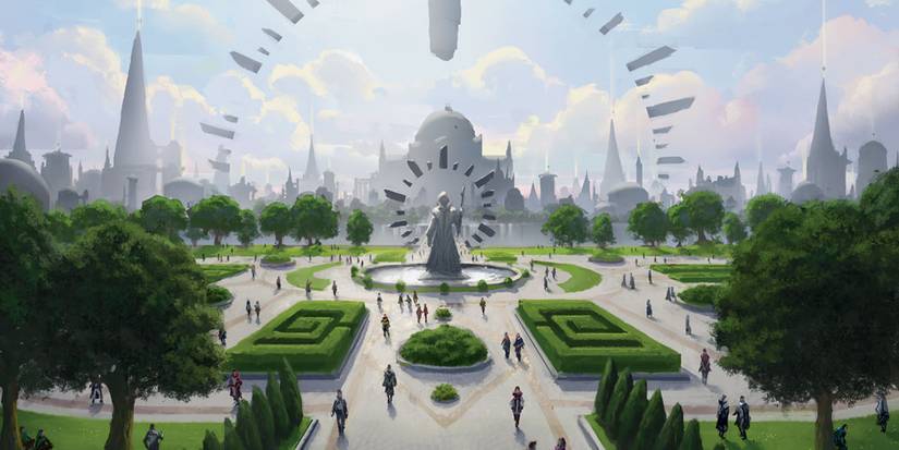 Strixhaven-A-Curriculum-of-Chaos-Central-Campus-grounds-full-of-students-walking