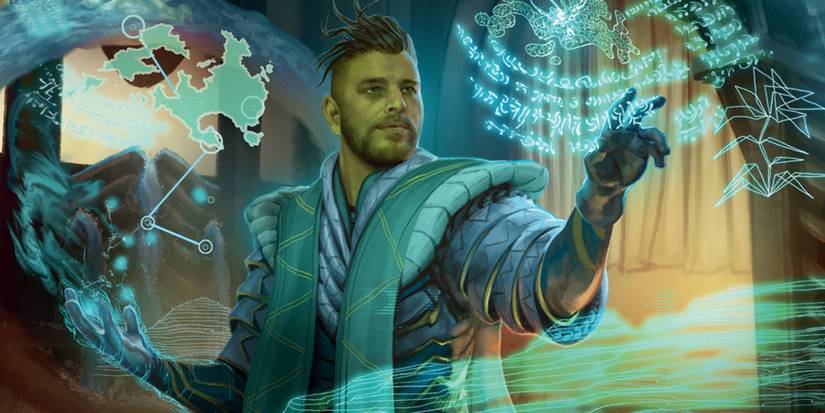 Strixhaven-A-Curriculum-of-Chaos-Quandrix-Student-Studying-Magic