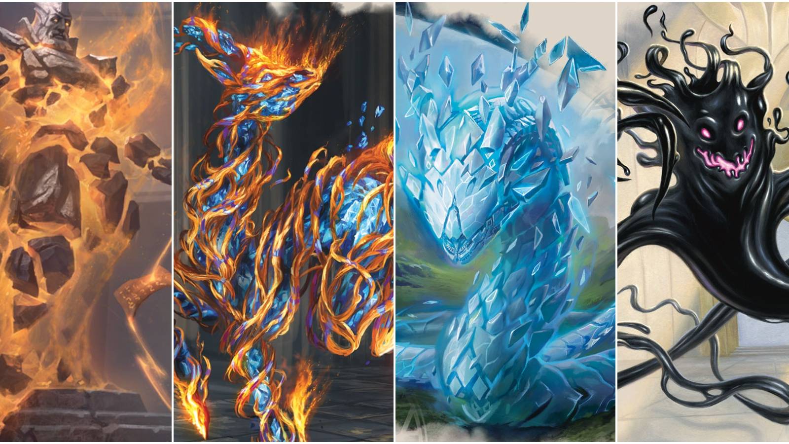 Strixhaven A Curriculum of Chaos Spirit Statue, Art Elemental, Fractal, and Inkling Mascots