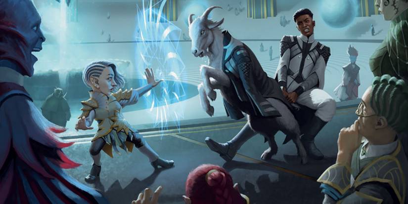 Strixhaven-A-Curriculum-of-Chaos-student-turning-other-student-into-a-goat-with-magic