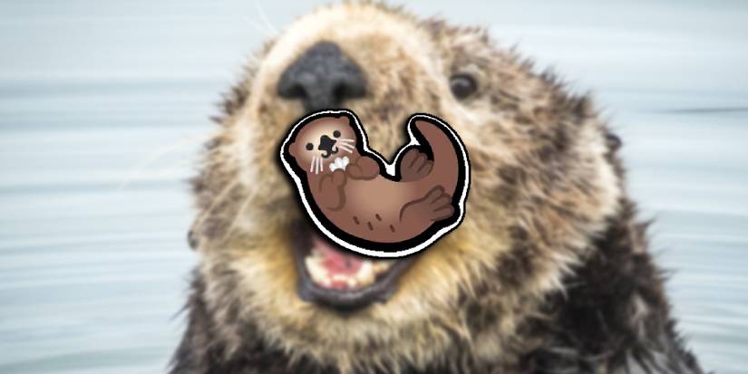 Super Auto Pets - PNG Of The Otter Overlaid Over A Blurred Image Of An Actual Otter