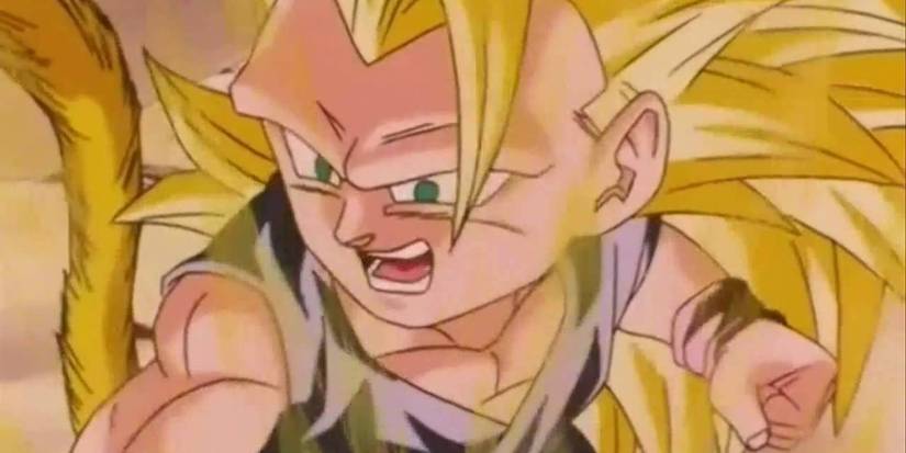 Super Saiyan 3 Goku with a golden tail