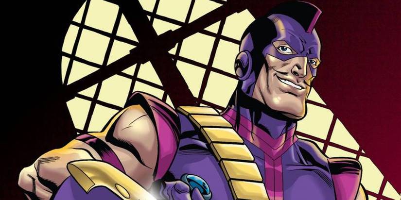 Swordsman pointing a sword at the audience Cropped