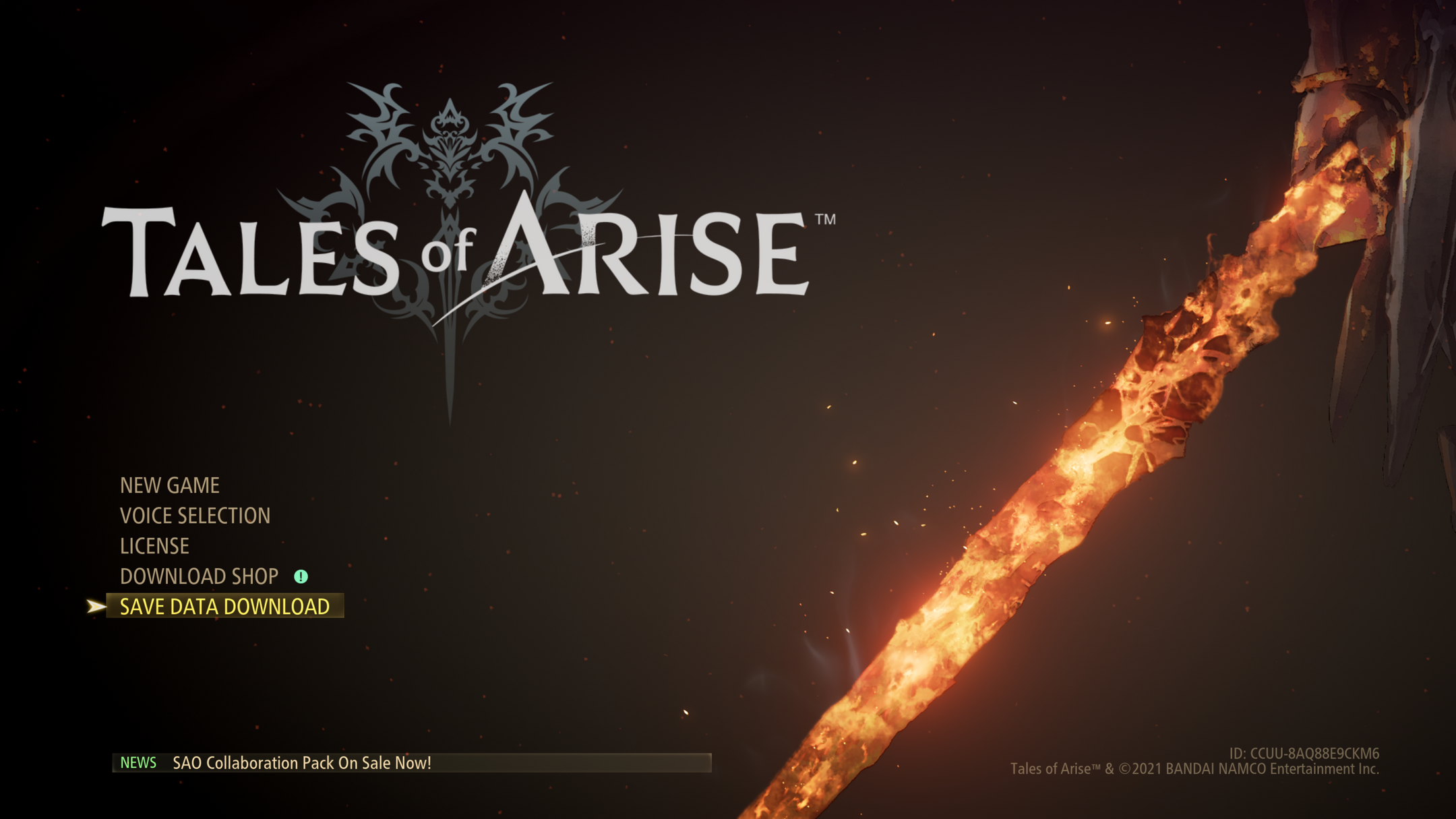 Tales of Arise - Save Data Download