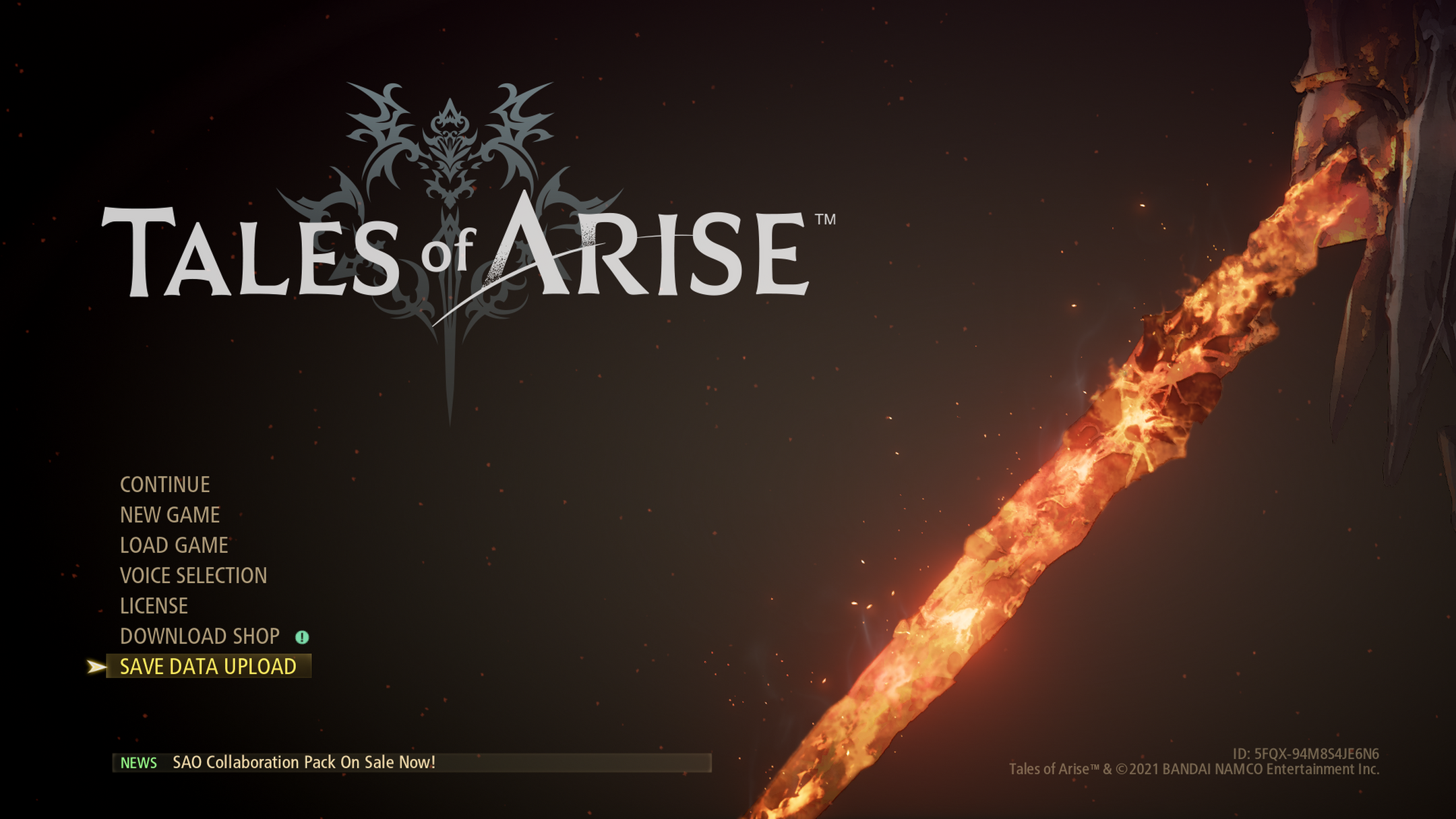 Tales of Arise - Save Data Upload