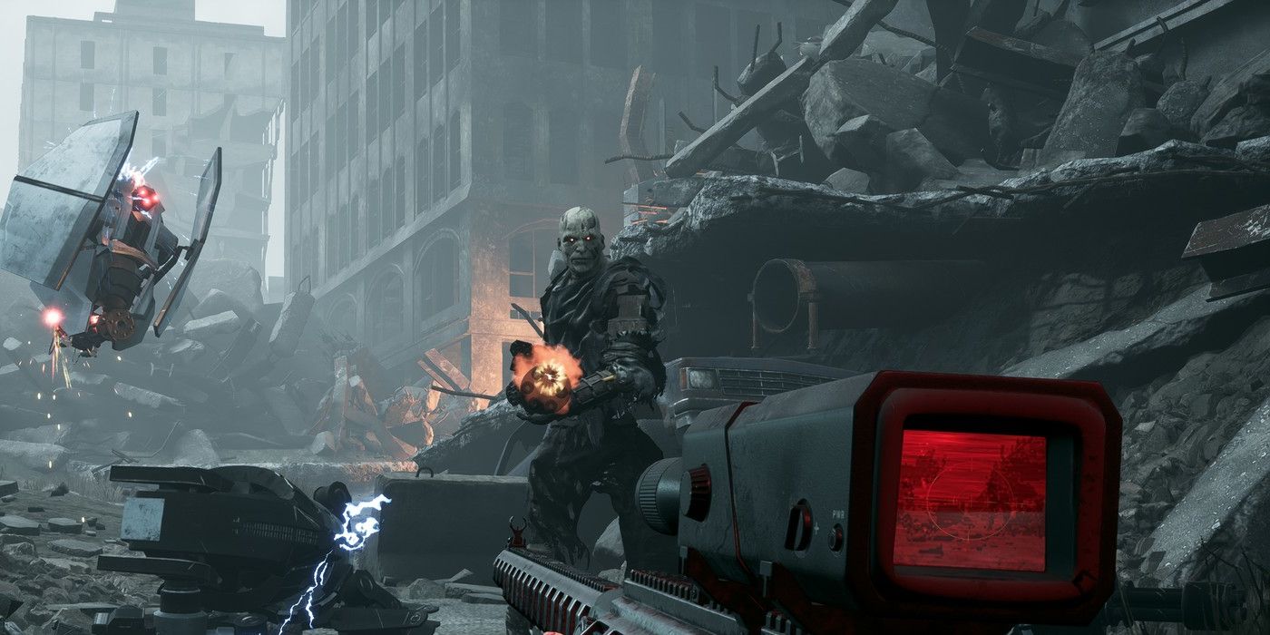 T-600 Firing at the player