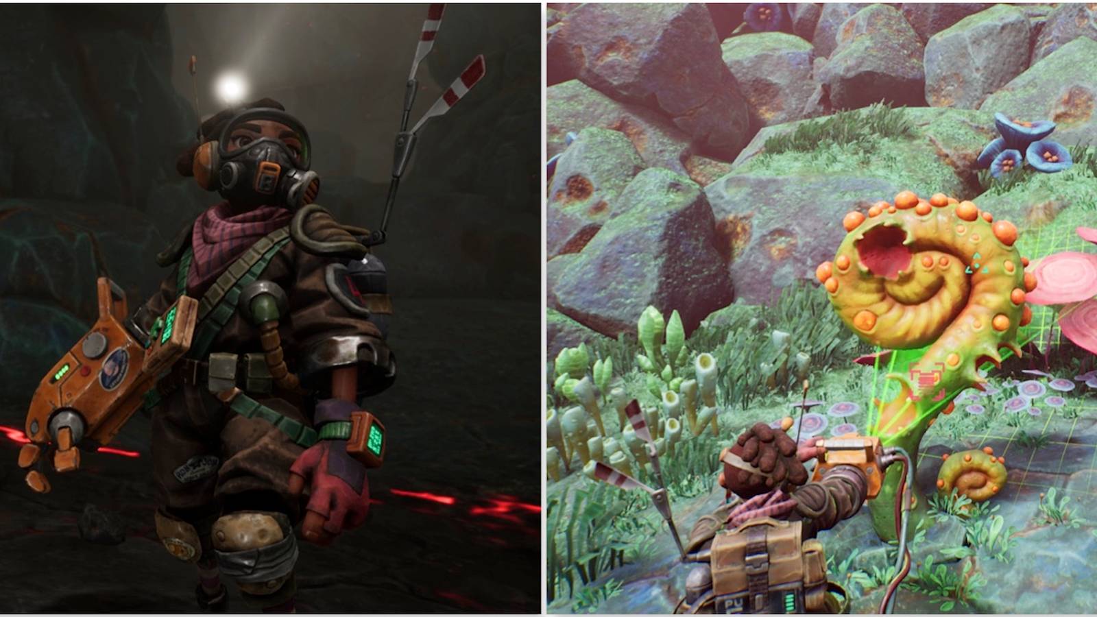 Rani and scanning plants in The Gunk