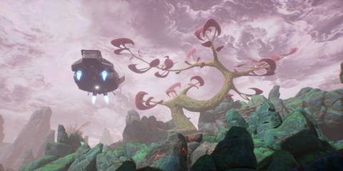 Landing on the planet in The Gunk