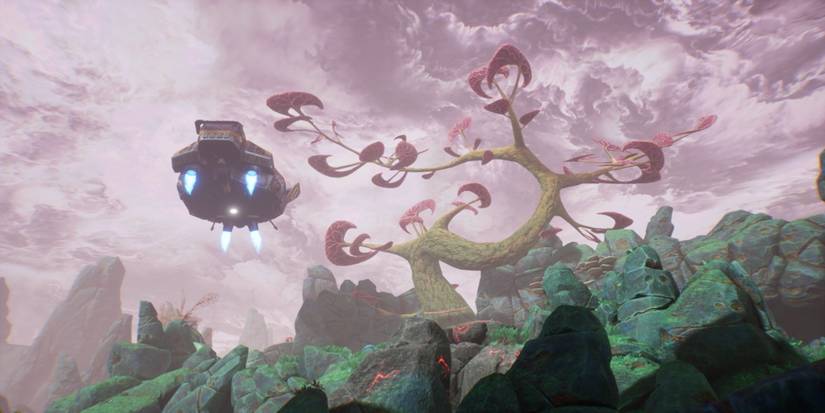 Landing on the planet in The Gunk