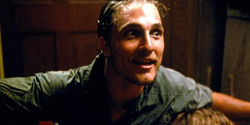 Edward "Tex" Sawyer spreading his arms in The Texas Chain Saw Massacre