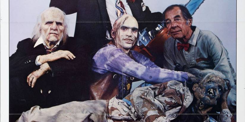 The villains from The Texas Chainsaw Massacre II posing