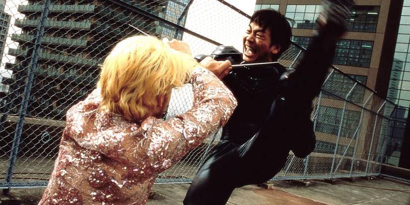 The climactic fight scene in Ichi the Killer