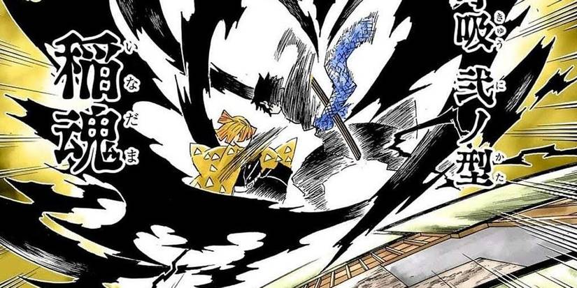 Thunder Breathing's Second Form - Rice Spirit in Demon Slayer